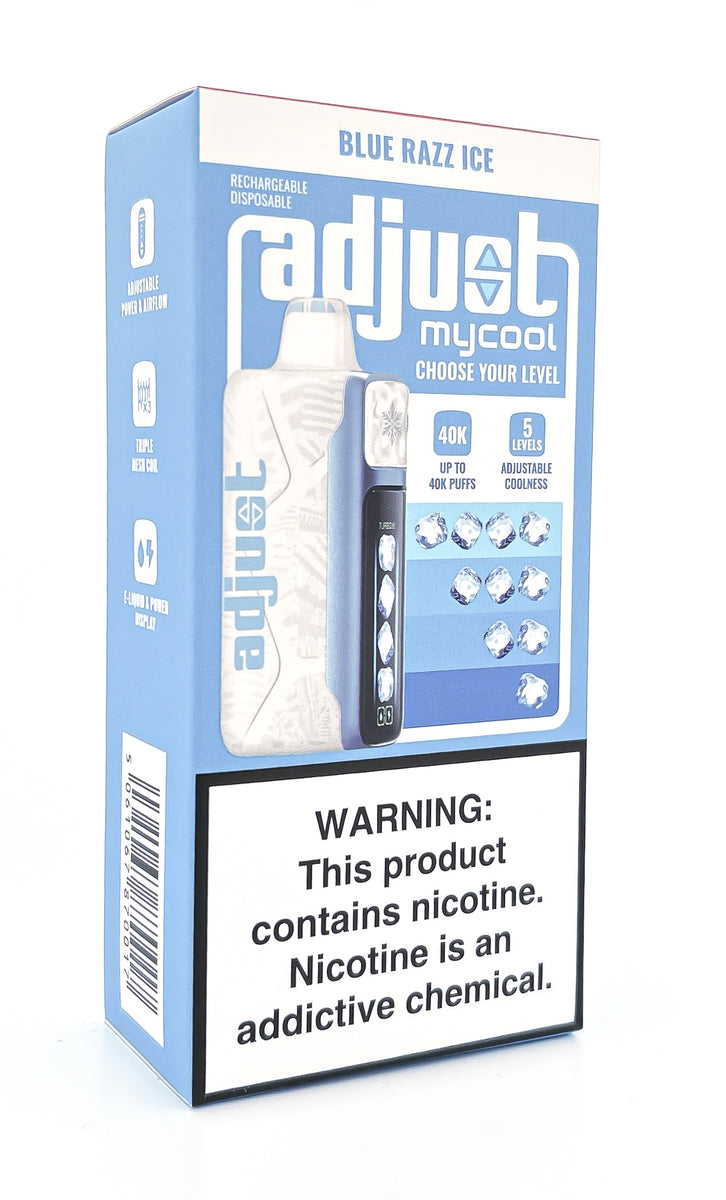 ADJUST MYCOOL DISPOSABLE / BLUE RAZZ ICE / 50MG / 20ML / 40K PUFF
