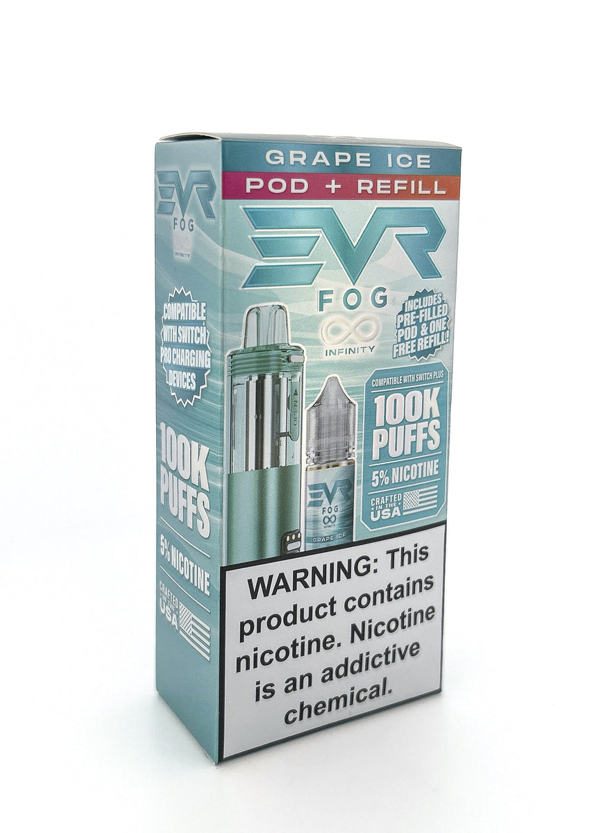 EVR FOG INFINITY DISPOSABLE POD / GRAPE ICE / 50MG / 30ML / 100K PUFFS