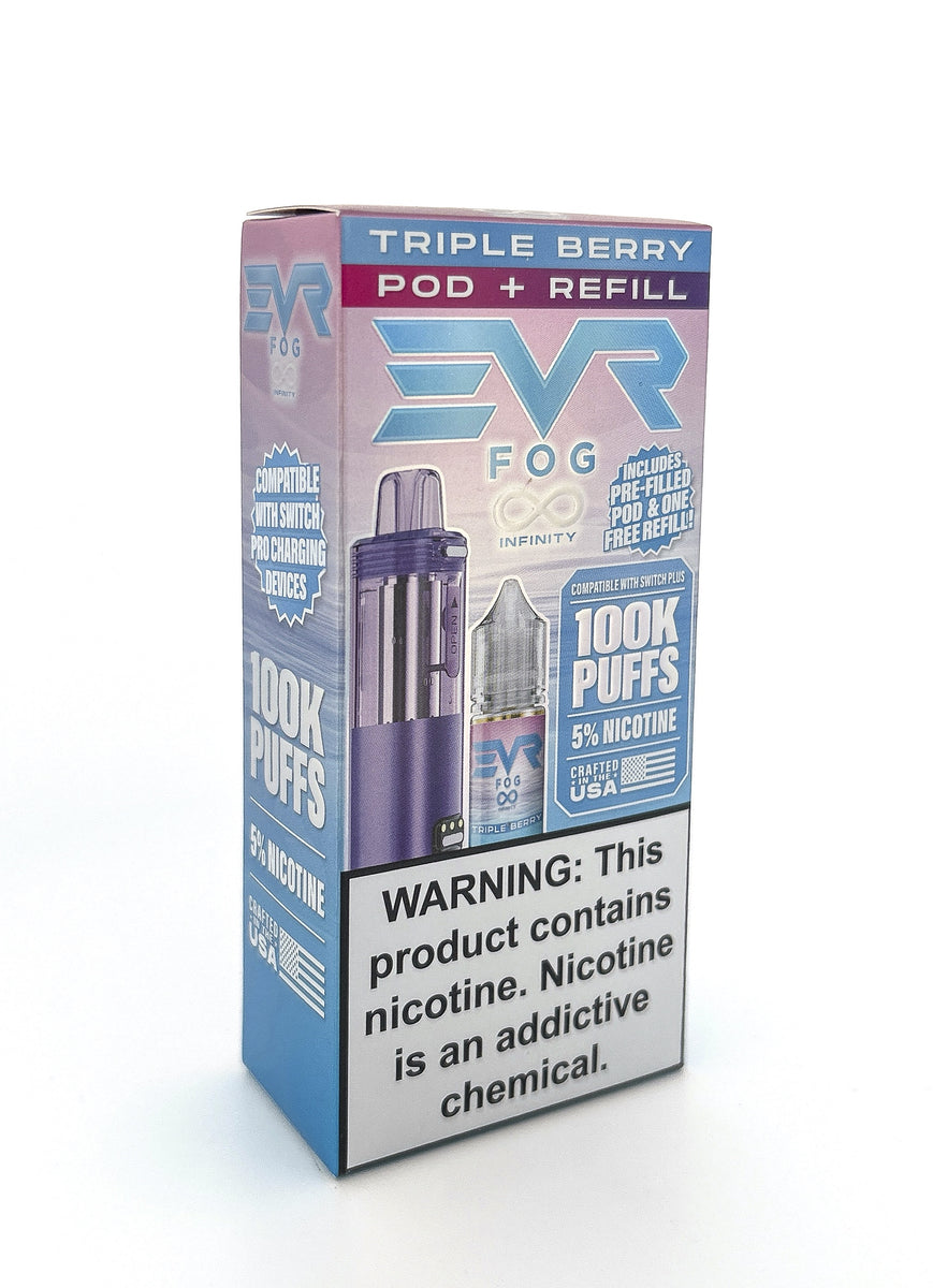 EVR FOG INFINITY DISPOSABLE POD / TRIPLE BERRY / 50MG / 30ML / 100K PUFFS