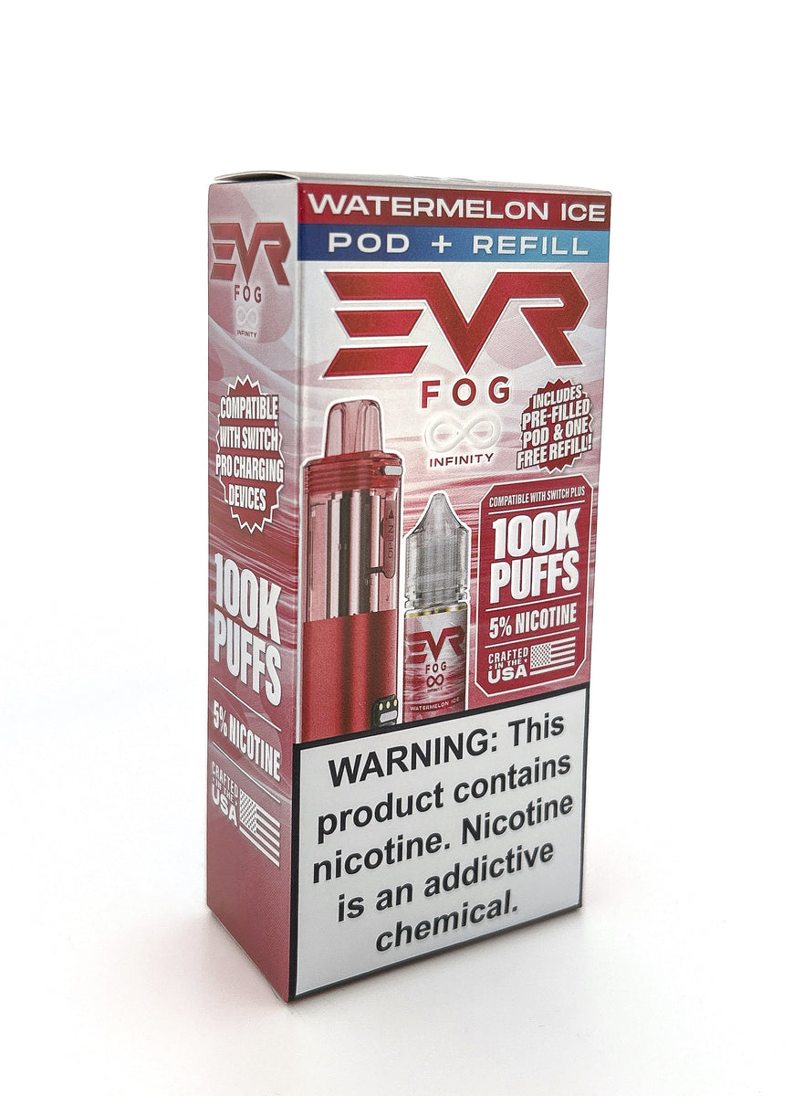 EVR FOG INFINITY DISPOSABLE POD / WATERMELON ICE / 50MG / 30ML / 100K PUFFS
