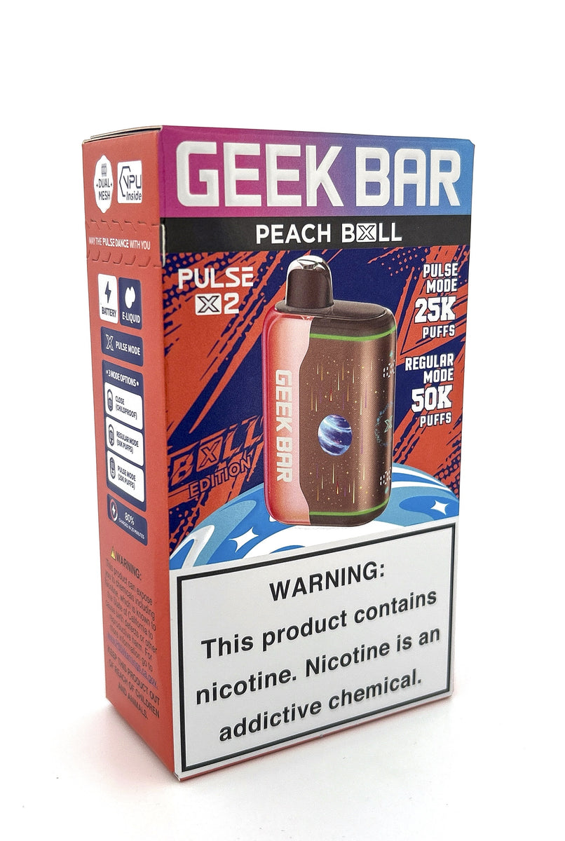 GEEK BAR PULSE X 2 DISPOSABLE / PEACH BULL / 50MG / 18ML / 50K PUFFS
