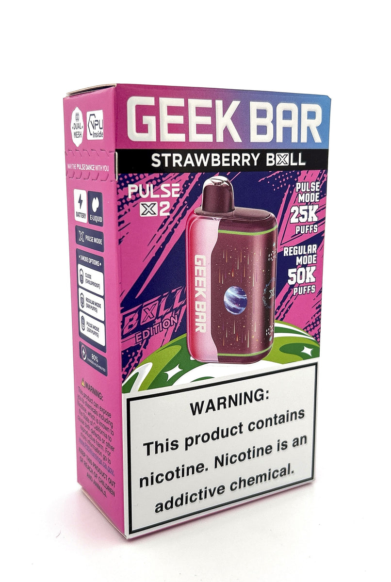 GEEK BAR PULSE X 2 DISPOSABLE / STRAWBERRY BULL / 50MG / 18ML / 50K PUFFS