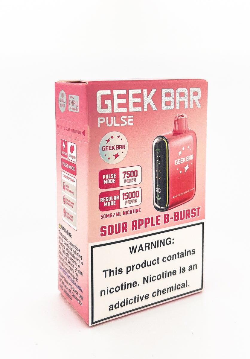 GEEK BAR PULSE DISPOSABLE / SOUR APPLE B-BURST / 50MG / 16ML