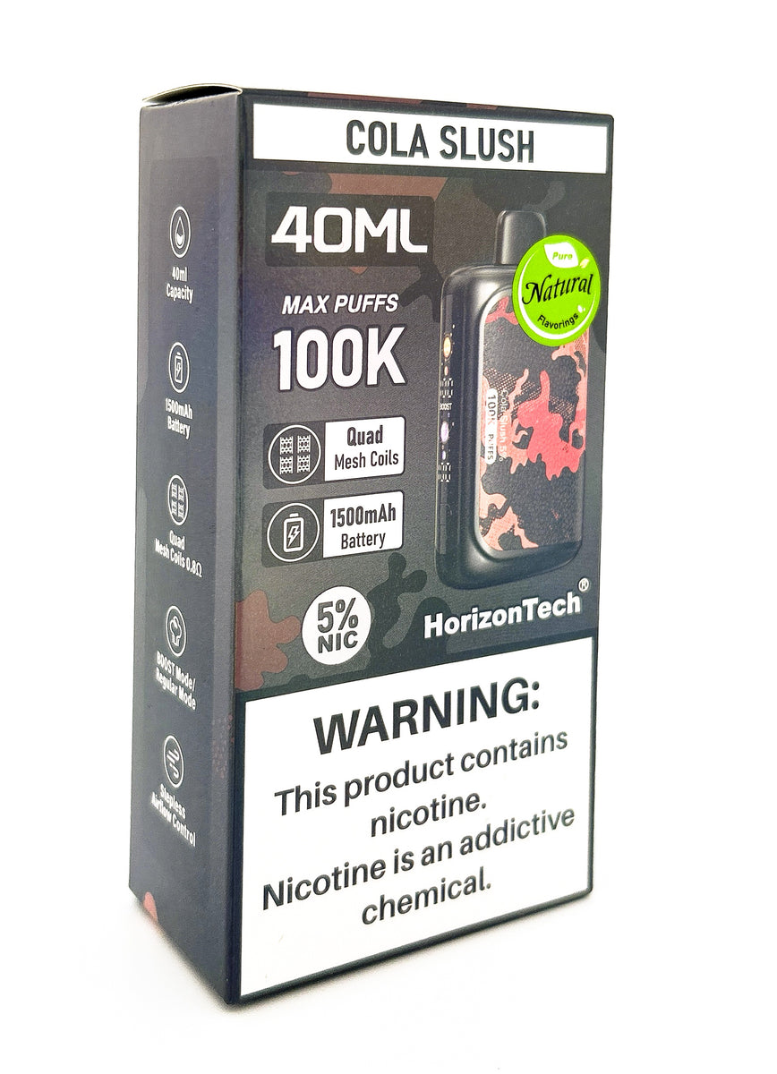 HORIZONTECH 100K DISPOSABLE / COLA SLUSH / 50MG / 40ML / 100K PUFFS
