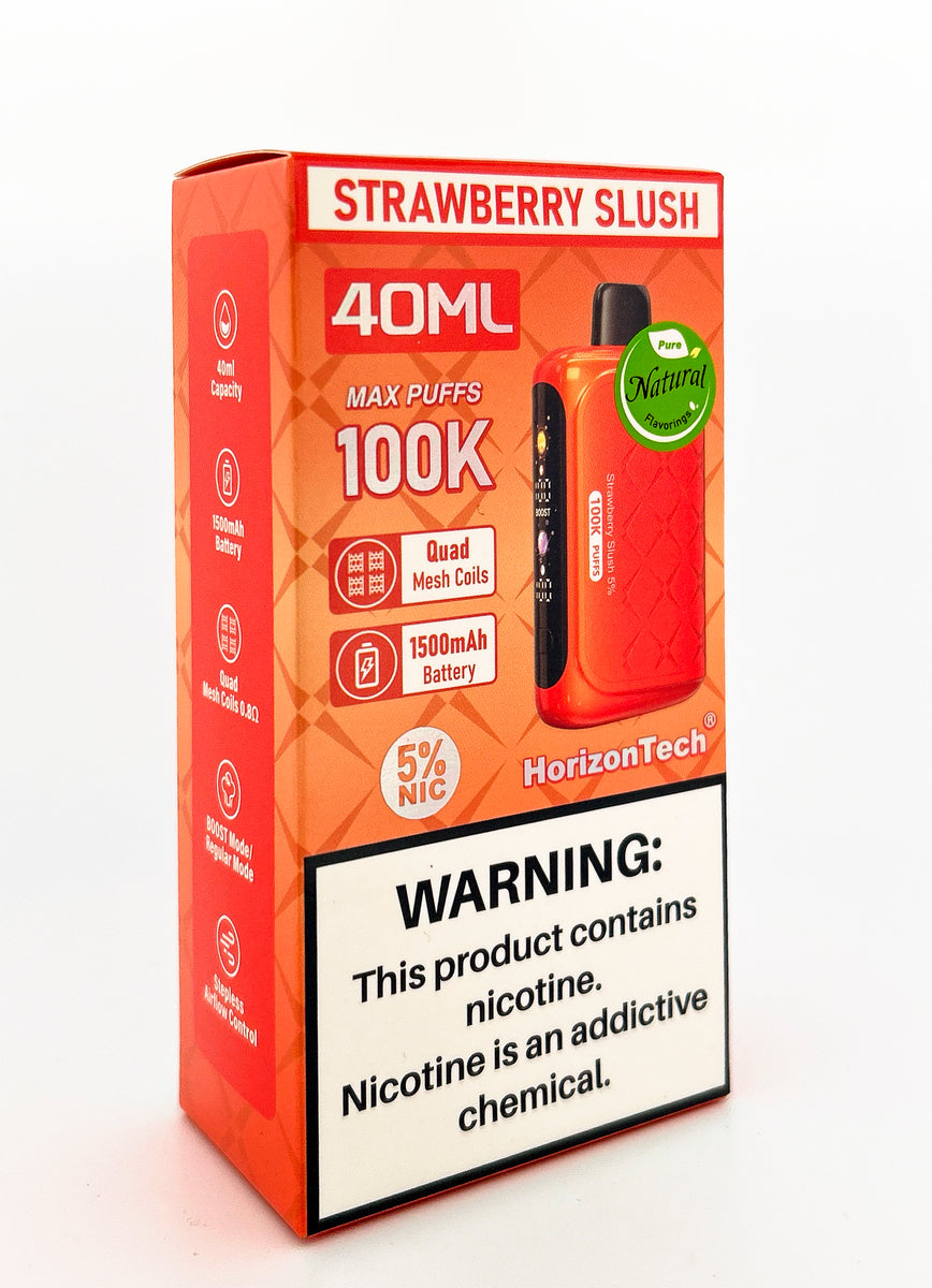 HORIZONTECH 100K DISPOSABLE / STRAWBERRY SLUSH / 50MG / 40ML / 100K PUFFS