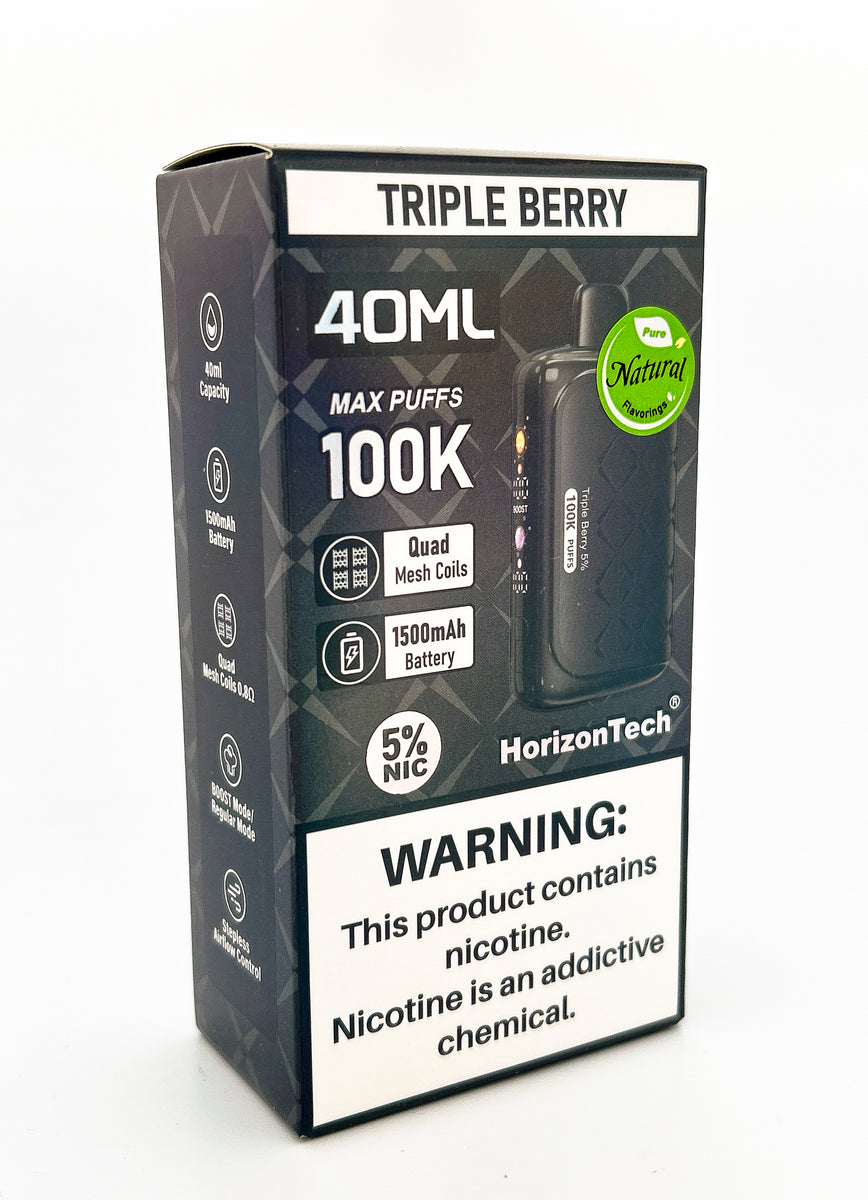HORIZONTECH 100K DISPOSABLE / TRIPLE BERRY / 50MG / 40ML / 100K PUFFS