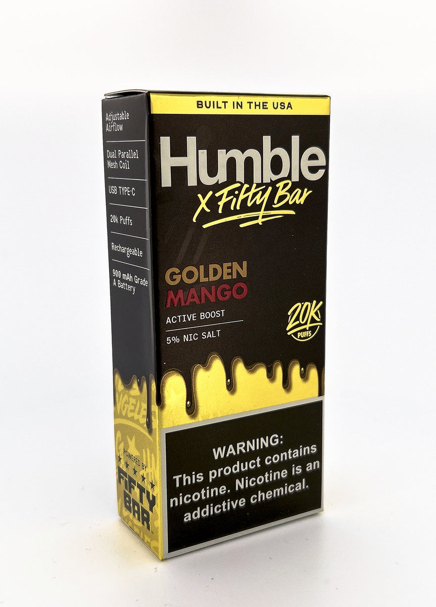 HUMBLE FIFTY BAR DISPOSABLE / GOLDEN MANGO / 50MG / 16ML / 20K PUFFS
