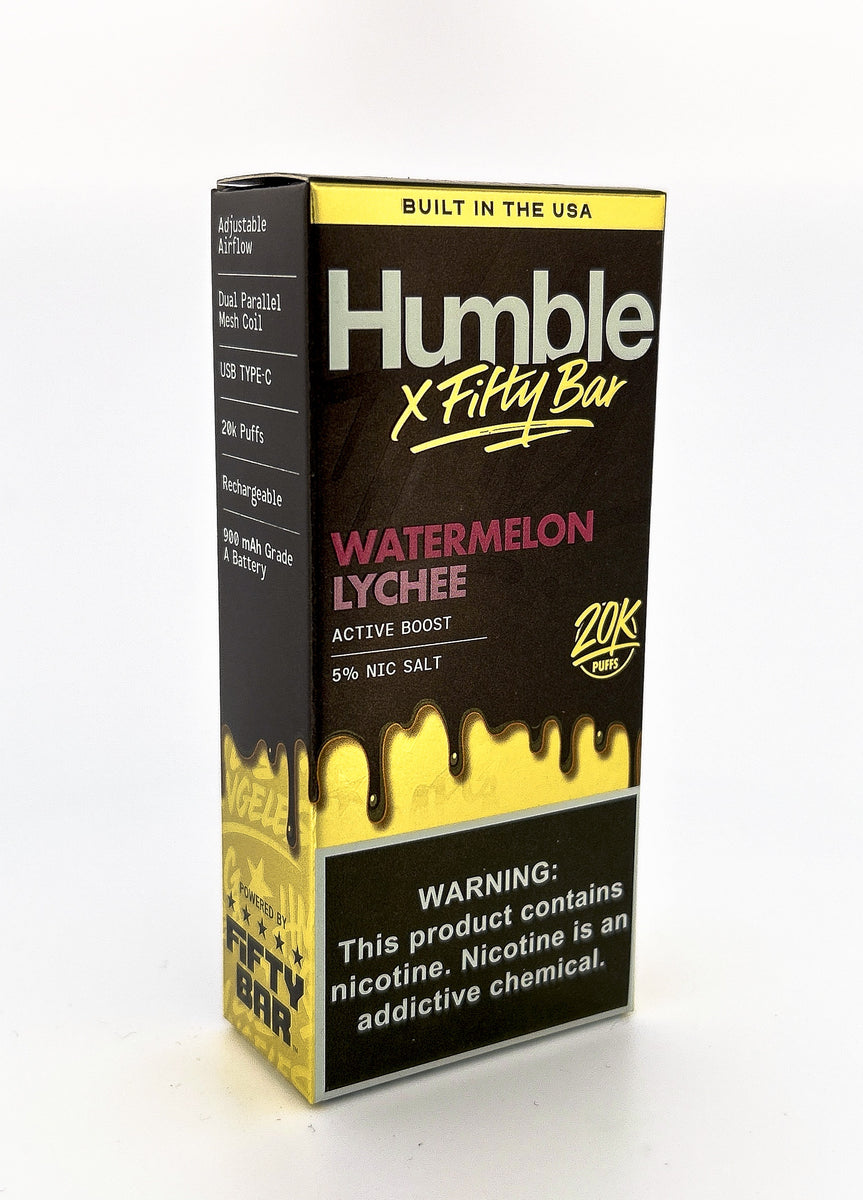 HUMBLE FIFTY BAR DISPOSABLE / WATERMELON LYCHEE / 50MG / 16ML / 20K PUFFS