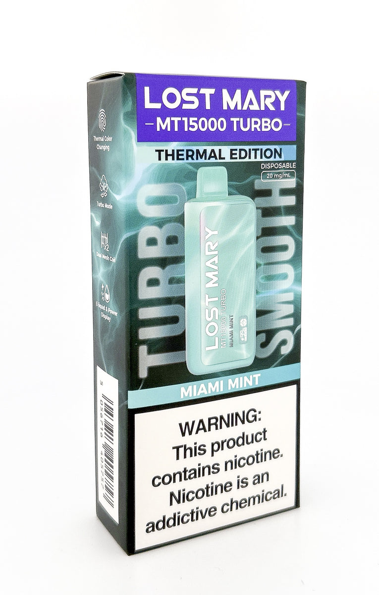 LOST MARY MT15000 DISPOSABLE / MIAMI MINT / 20MG / 16ML / 15K PUFFS