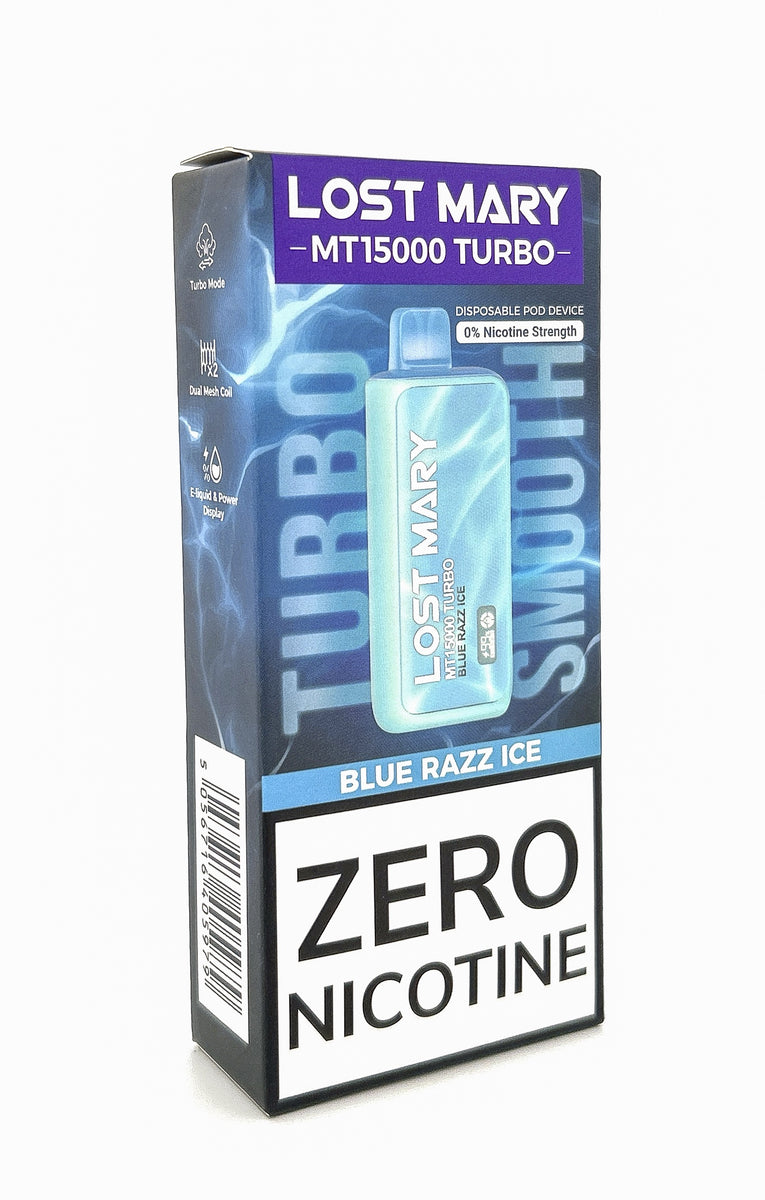 LOST MARY MT15000 ZERO DISPOSABLE / BLUE RAZZ ICE / 00MG / 16ML / 15K PUFFS