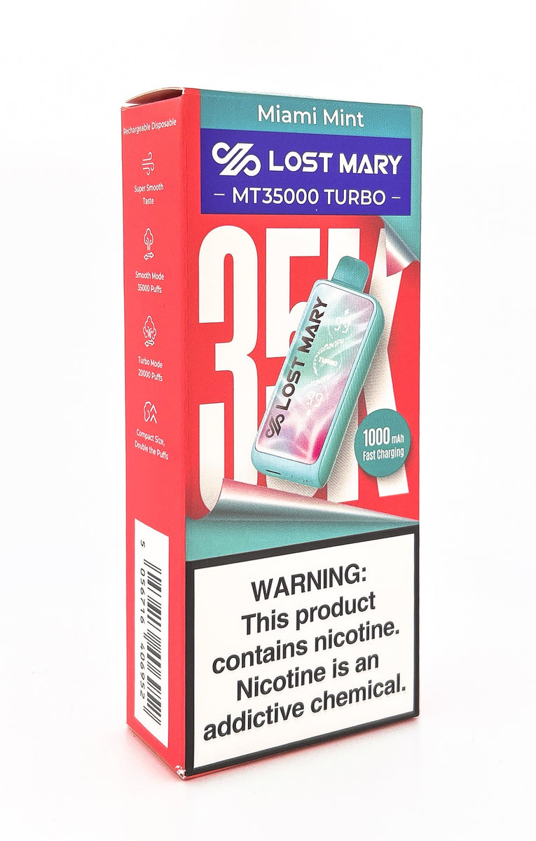 LOST MARY MT35000 DISPOSABLE / MIAMI MINT / 50MG / 18ML / 35K PUFFS