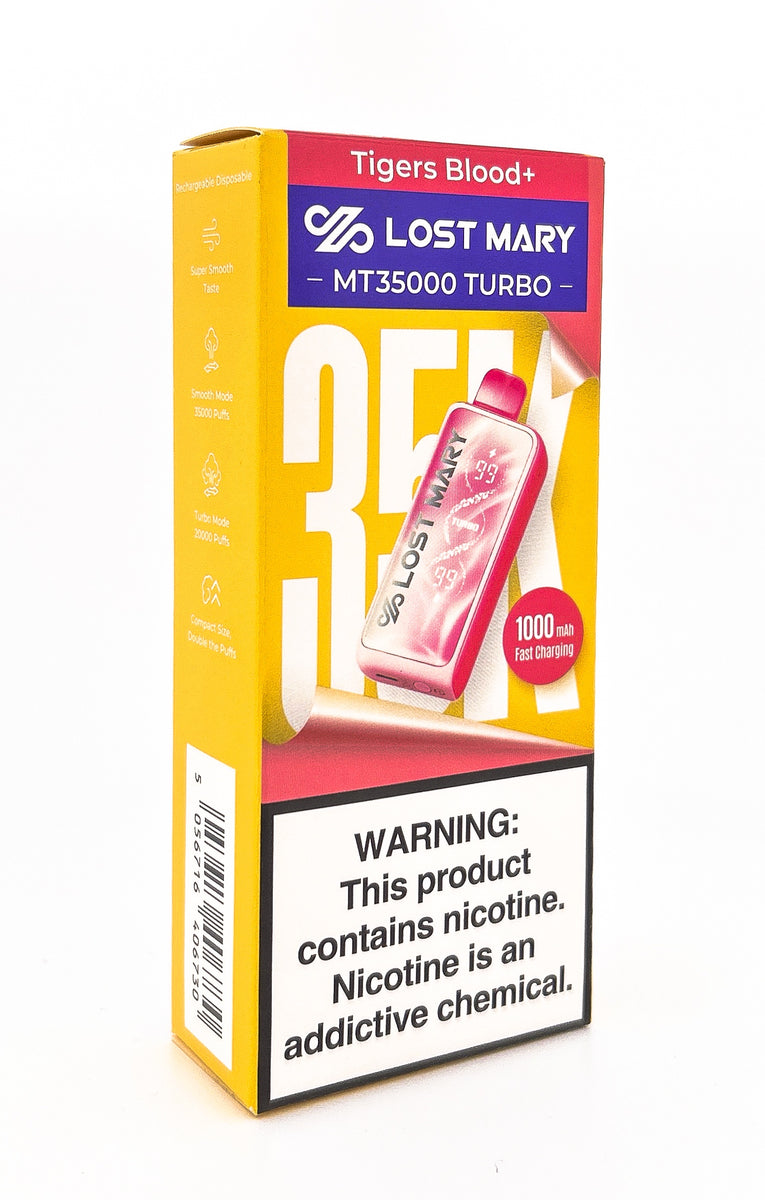 LOST MARY MT35000 DISPOSABLE / TIGERS BLOOD / 50MG / 18ML / 35K PUFFS