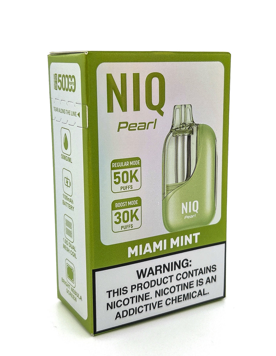 NiQ PEARL DISPOSABLE / MIAMI MINT / 50MG / 20ML / 50K PUFFS