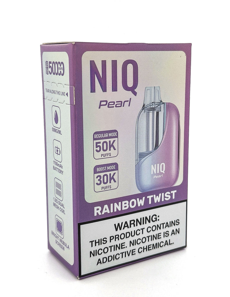 rainbow vape disposable NiQ PEARL / TWIST / 50MG / 20ML / 50K PUFFS ELF THC THC3000 Flavor:Lychee Ice Vape Shop Online UK