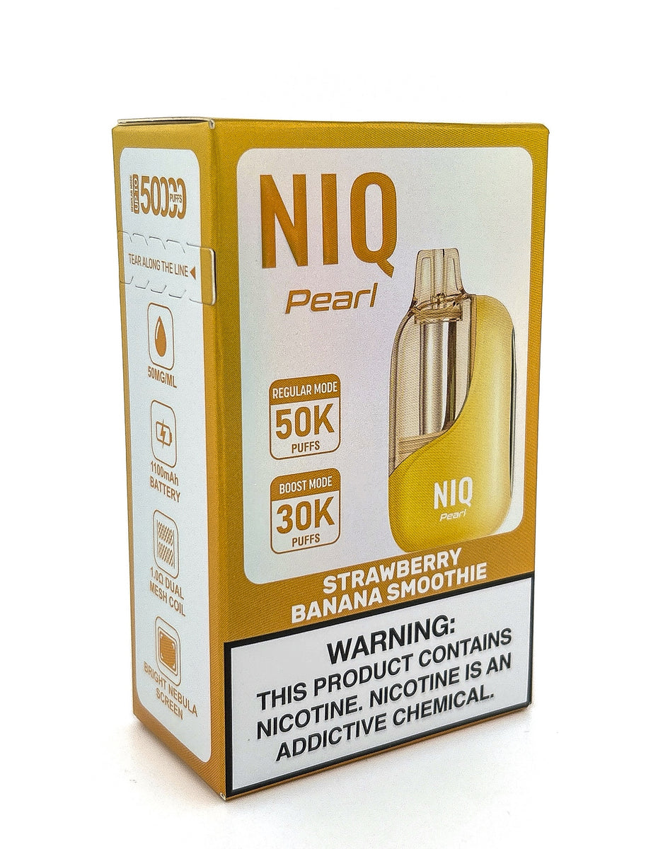 NiQ PEARL DISPOSABLE / STRAWBERRY BANANA SMOOTHIE / 50MG / 20ML / 50K PUFFS