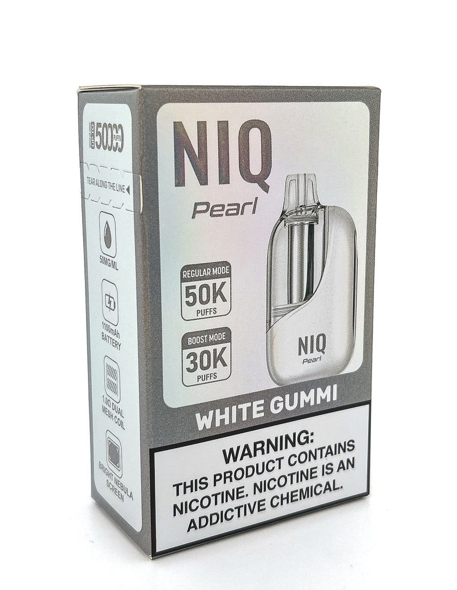 NiQ PEARL DISPOSABLE / WHITE GUMMI / 50MG / 20ML / 50K PUFFS