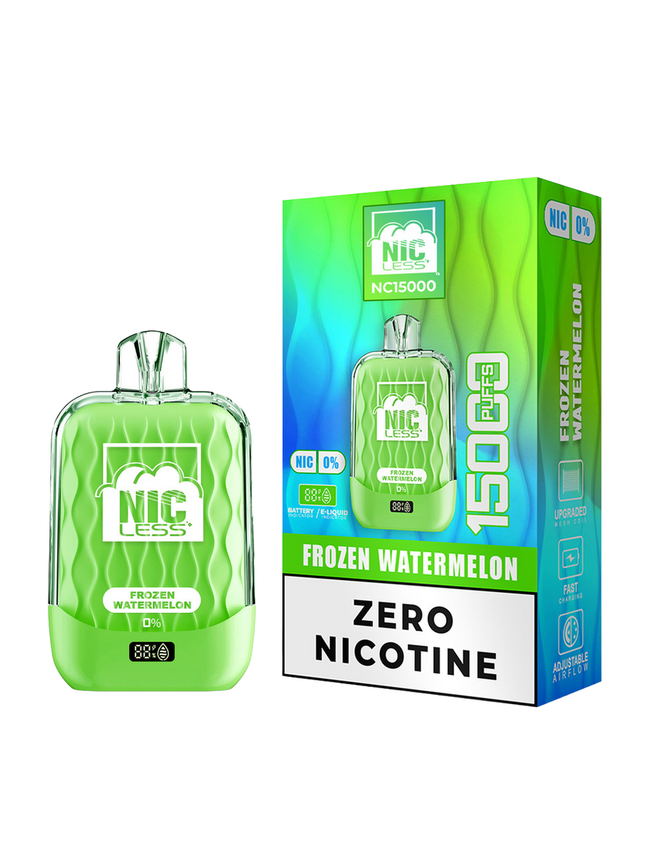 NIC LESS NC15000 DISPOSABLE / FROZEN WATERMELON / 00MG / 18ML / 15K PUFF