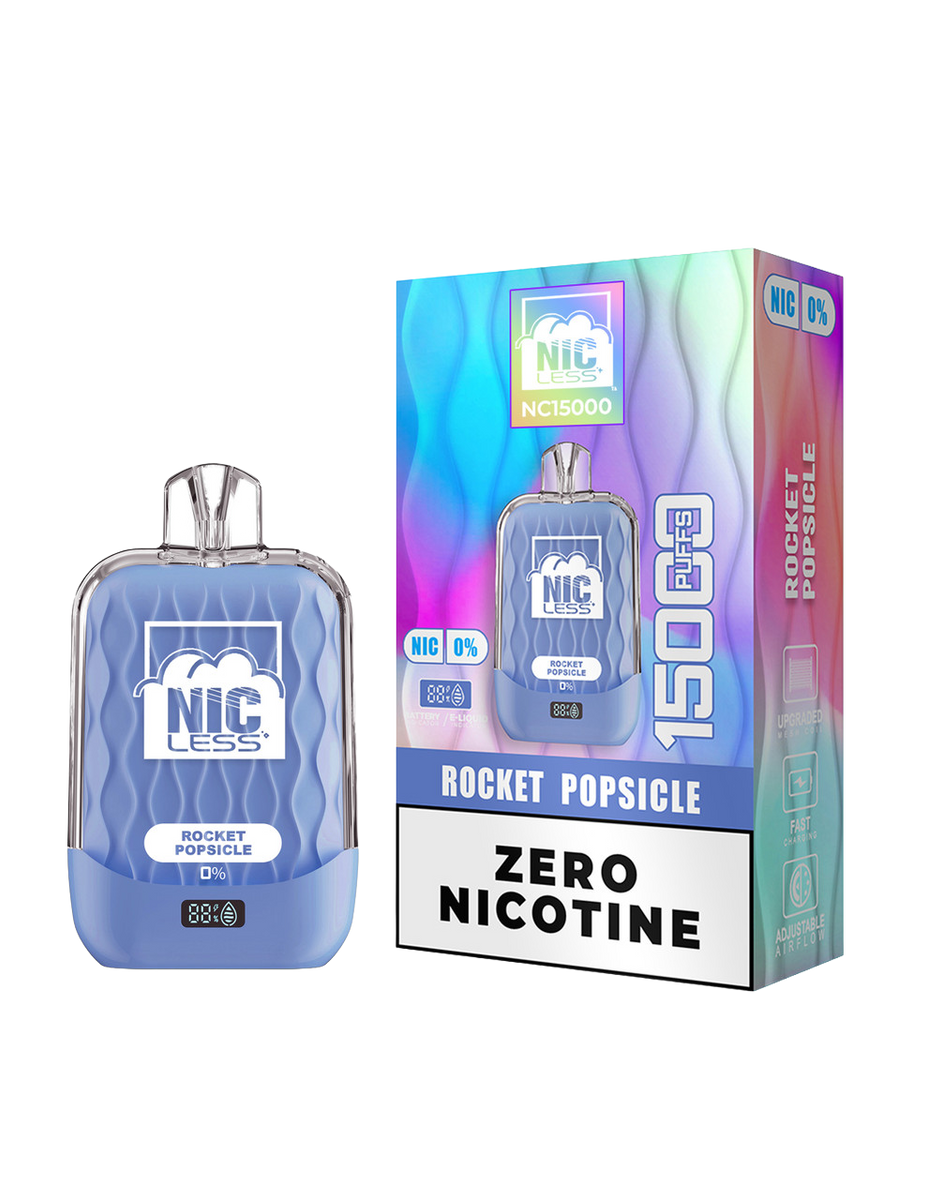 NIC LESS NC15000 DISPOSABLE / ROCKET POPSICLE / 00MG / 18ML / 15K PUFF