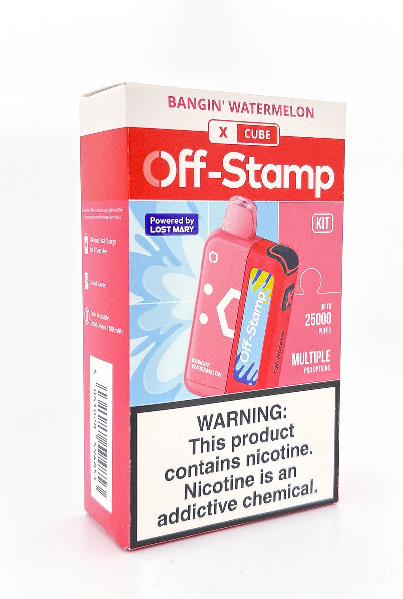 OFF STAMP X CUBE KIT DISPOSABLE / BANGIN WATERMELON / 50MG / 18ML / 25K PUFFS
