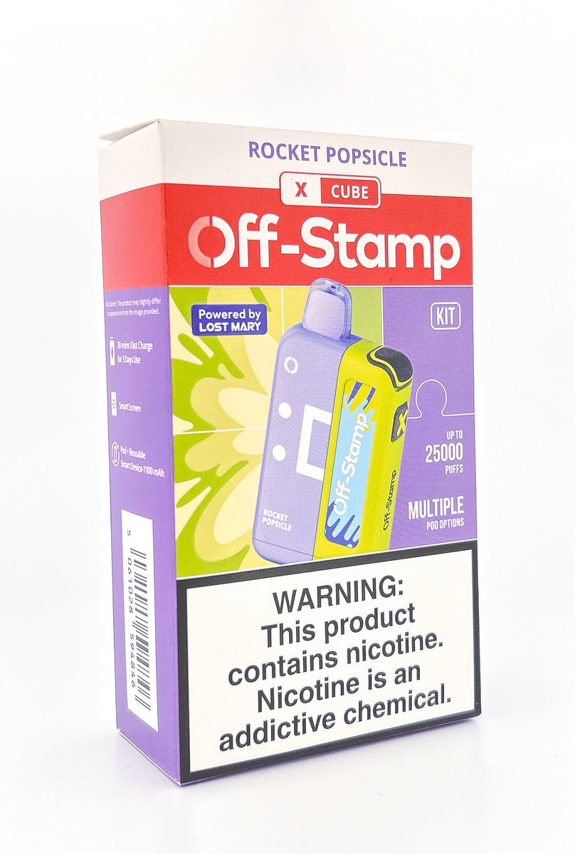 OFF STAMP X CUBE KIT DISPOSABLE / ROCKET FREEZE / 50MG / 18ML / 25K PUFFS