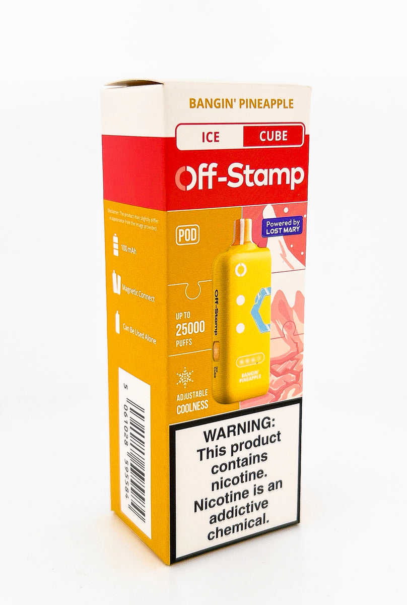 OFF STAMP X CUBE POD DISPOSABLE / BANGIN PINEAPPLE / 50MG / 18ML / 25K PUFFS