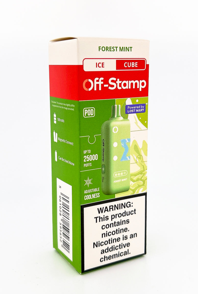 OFF STAMP X CUBE POD DISPOSABLE / FOREST MINT / 50MG / 18ML / 25K PUFFS