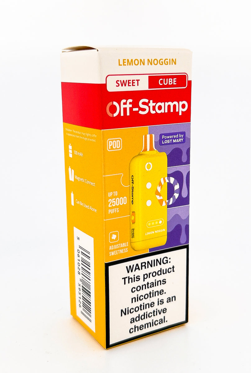 OFF STAMP X CUBE POD DISPOSABLE / LEMON NOGGIN / 50MG / 18ML / 25K PUFFS