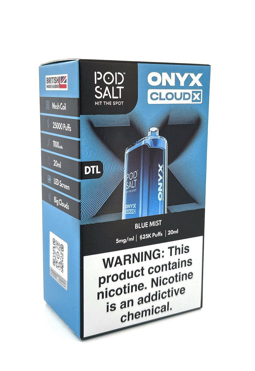 POD SALT ONYX CLOUD X DISPOSABLE / BLUE MIST / 5MG / 20ML / 25K PUFFS