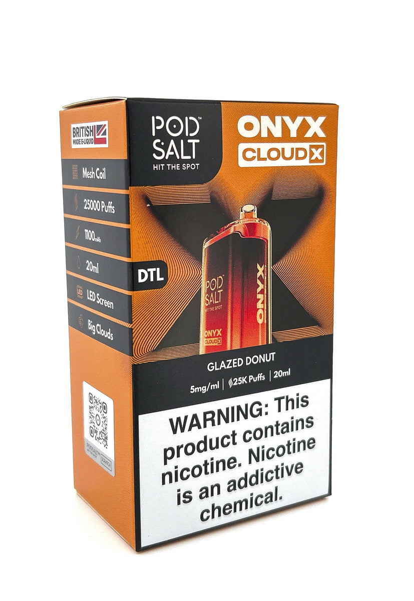POD SALT ONYX CLOUD X DISPOSABLE / GLAZED DONUT / 5MG / 20ML / 25K PUFFS