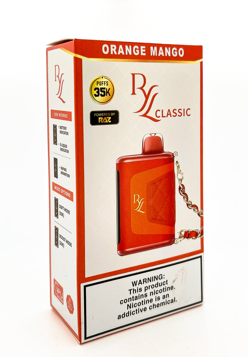 RAZ RYL DISPOSABLE / ORANGE MANGO / 50MG / 16.5ML / 35K PUFFS