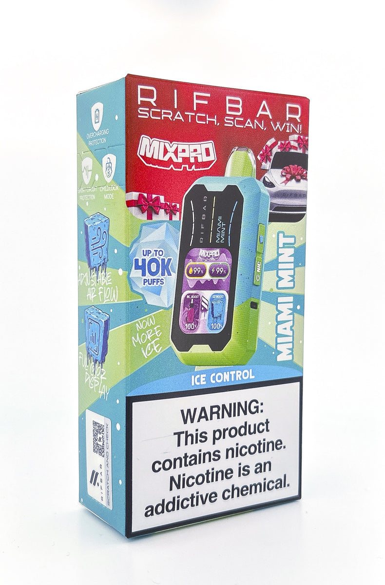 RIFBAR MIXPRO DISPOSABLE / MIAMI MINT / 50MG / 18ML / 40K PUFF