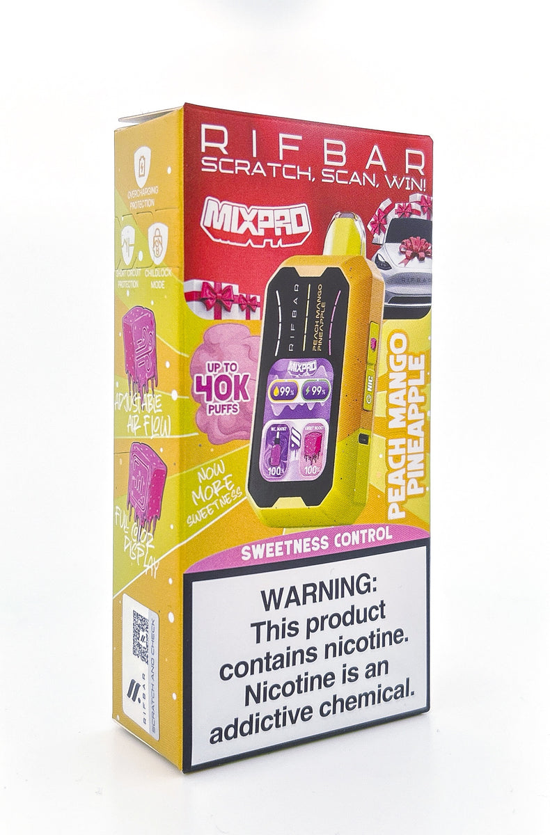 RIFBAR MIXPRO DISPOSABLE / PEACH MANGO PINEAPPLE / 50MG / 18ML / 40K PUFF