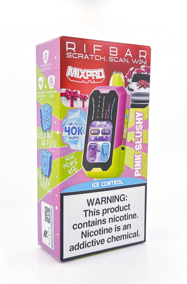 RIFBAR MIXPRO DISPOSABLE / PINK SLUSHY / 50MG / 18ML / 40K PUFF