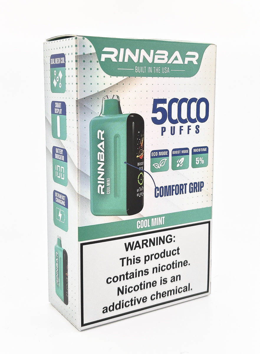 RINNBAR DISPOSABLE / COOL MINT / 50MG / 22ML / 50K PUFFS