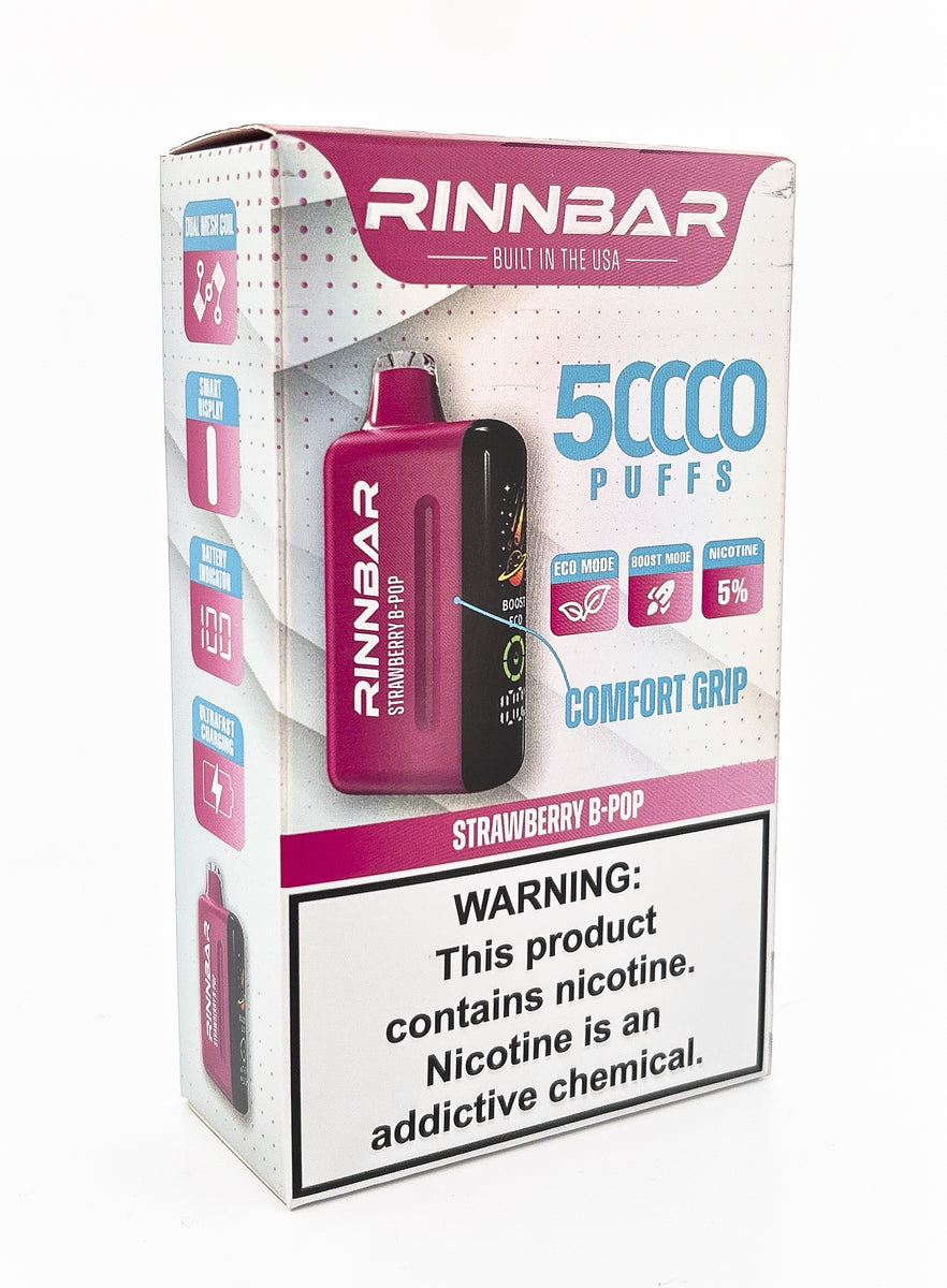 RINNBAR DISPOSABLE / STRAWBERRY B-POP / 50MG / 22ML / 50K PUFFS