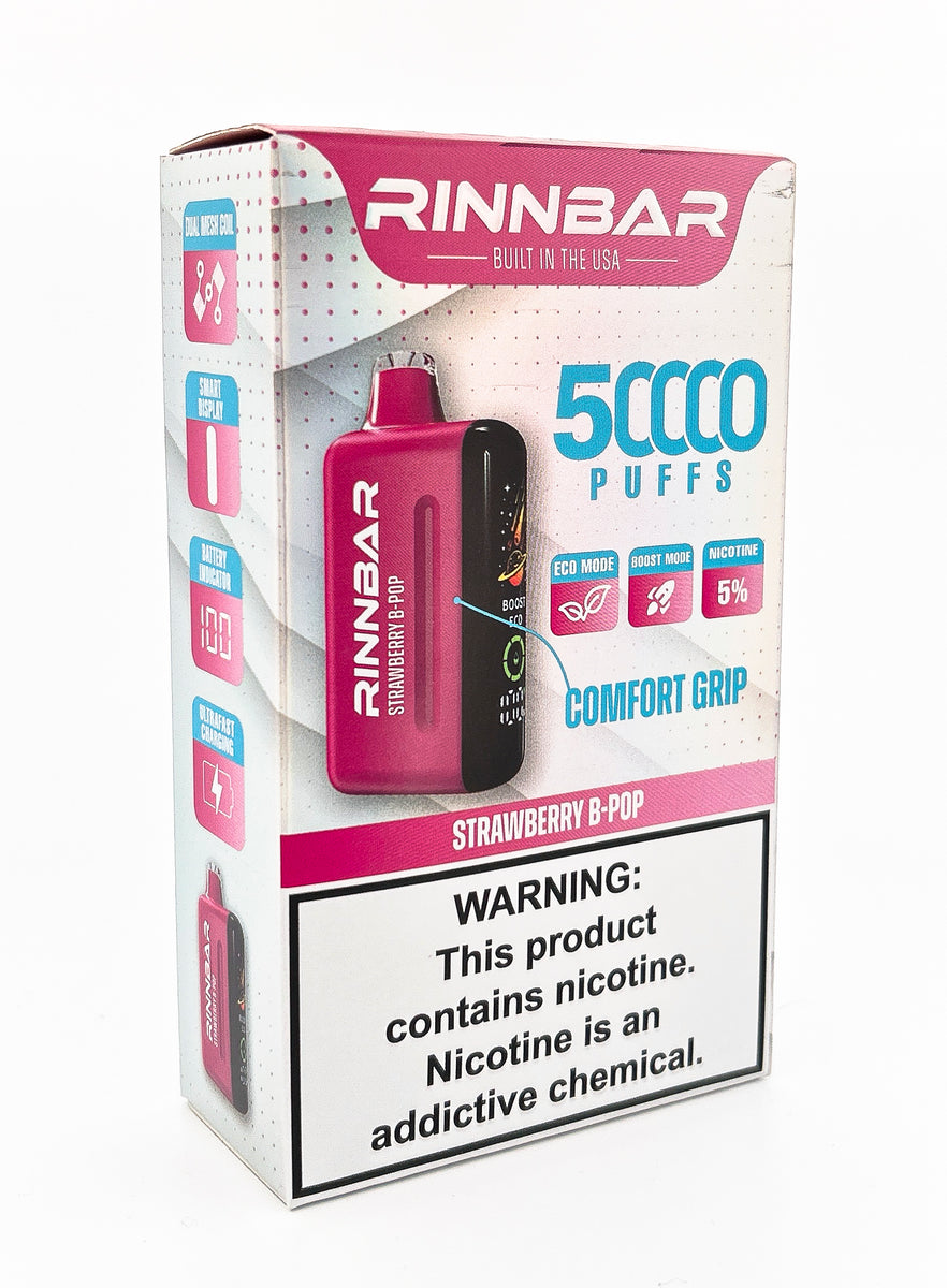 RINNBAR DISPOSABLE / STRAWBERRY B-POP / 50MG / 22ML / 50K PUFFS