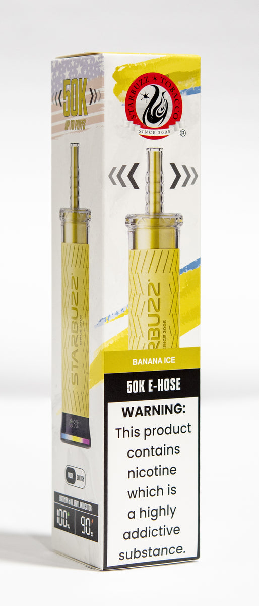 STARBUZZ E-HOSE 50K DISPOSABLE / BANANA ICE / 6MG / 40ML / 50K PUFFS