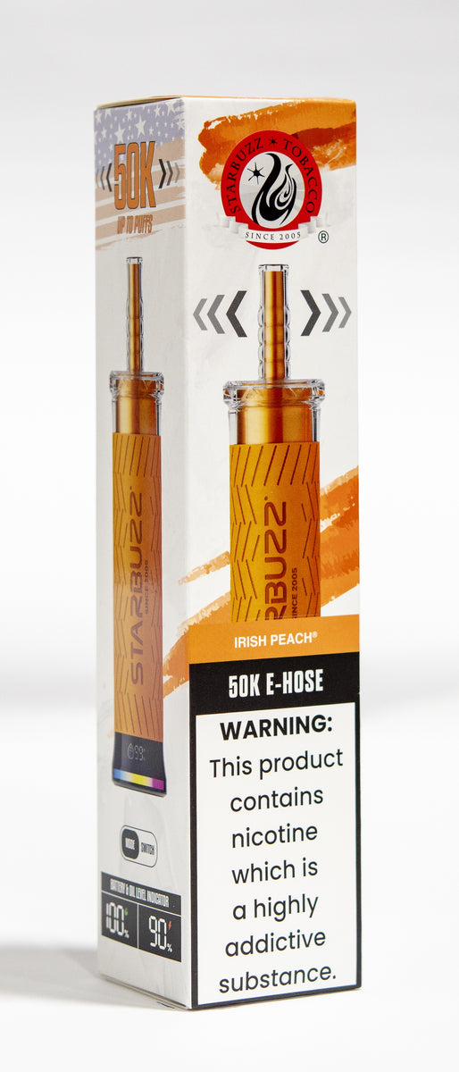 STARBUZZ E-HOSE 50K DISPOSABLE / IRISH PEACH / 6MG / 40ML / 50K PUFFS