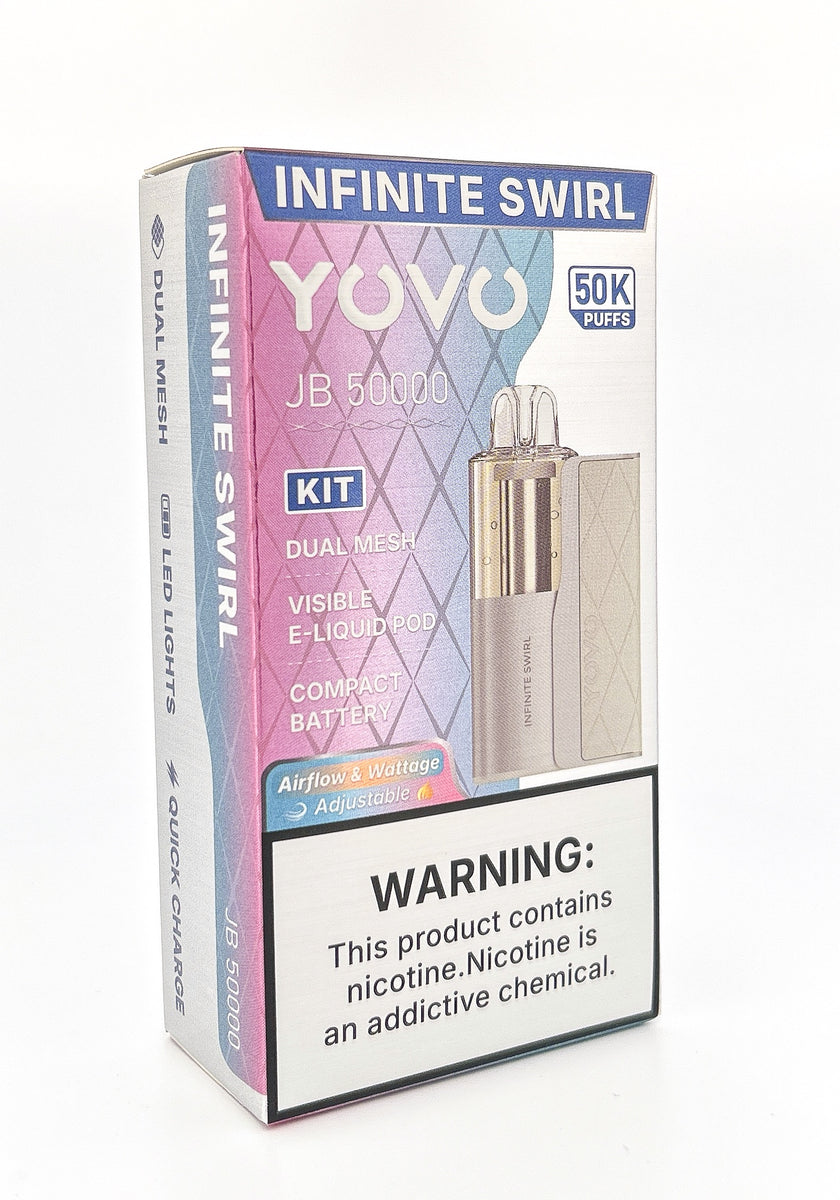 YOVO JB50000 DISPOSABLE KIT DISPOSABLE / INFINITE SWIRL / 50MG / 15ML / 50K PUFF