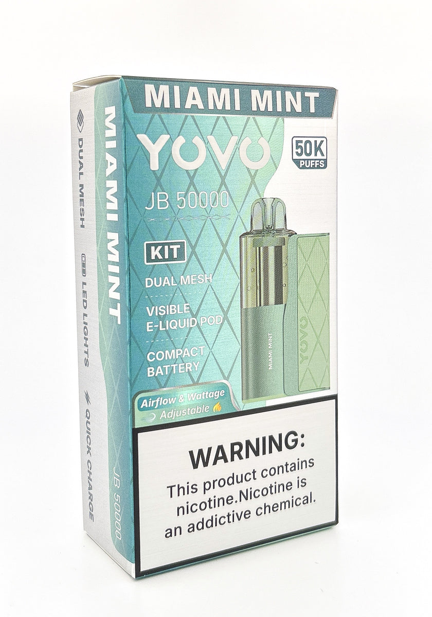 YOVO JB50000 DISPOSABLE KIT DISPOSABLE / MIAMI MINT / 50MG / 15ML / 50K PUFF