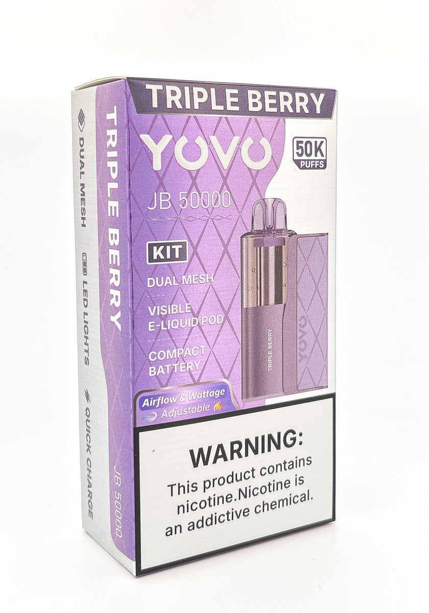 YOVO JB50000 DISPOSABLE KIT DISPOSABLE / TRIPLE BERRY / 50MG / 15ML / 50K PUFF