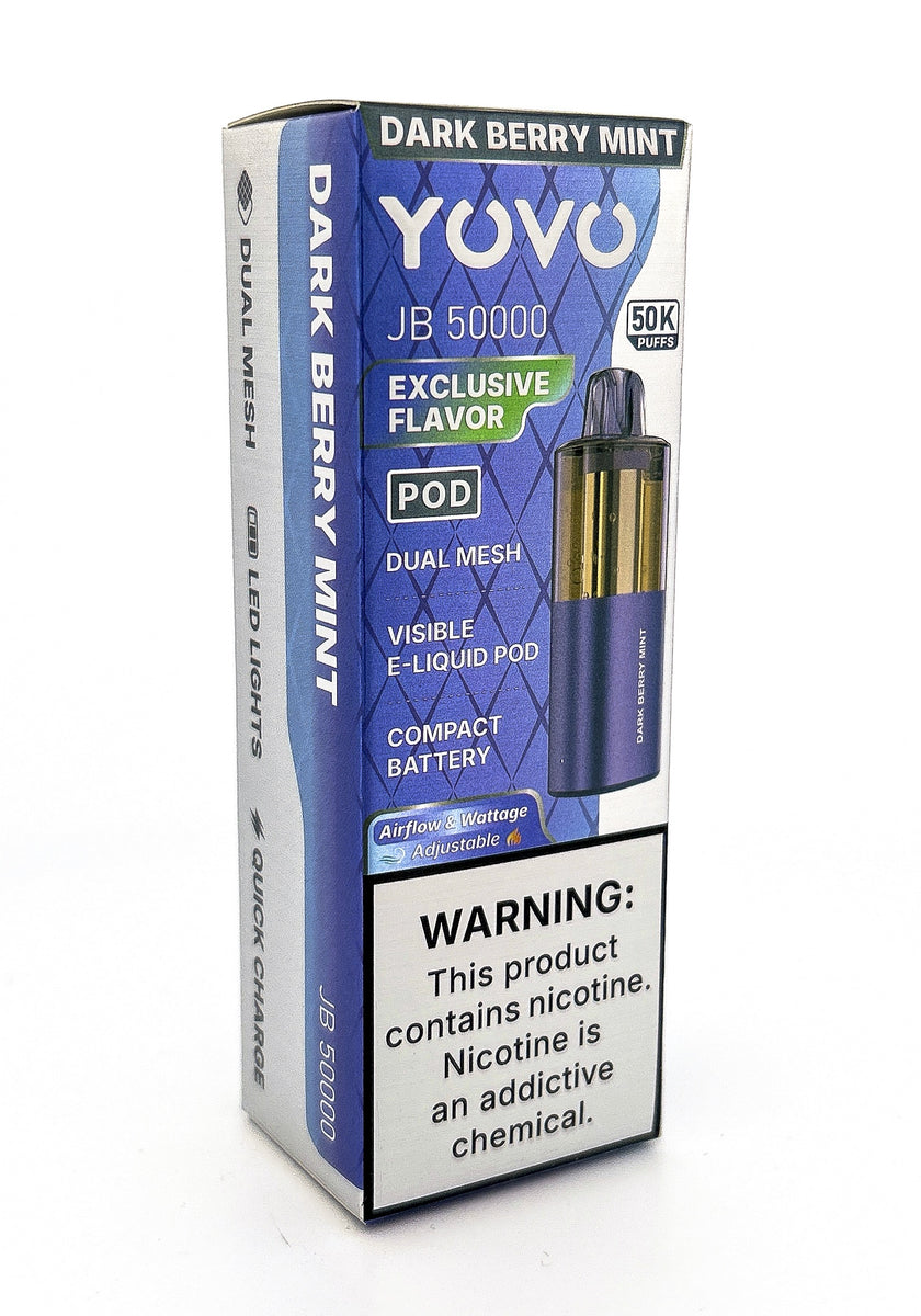 YOVO JB50000 POD DISPOSABLE / DARK BERRY MINT / 50MG / 15ML / 50K PUFFS