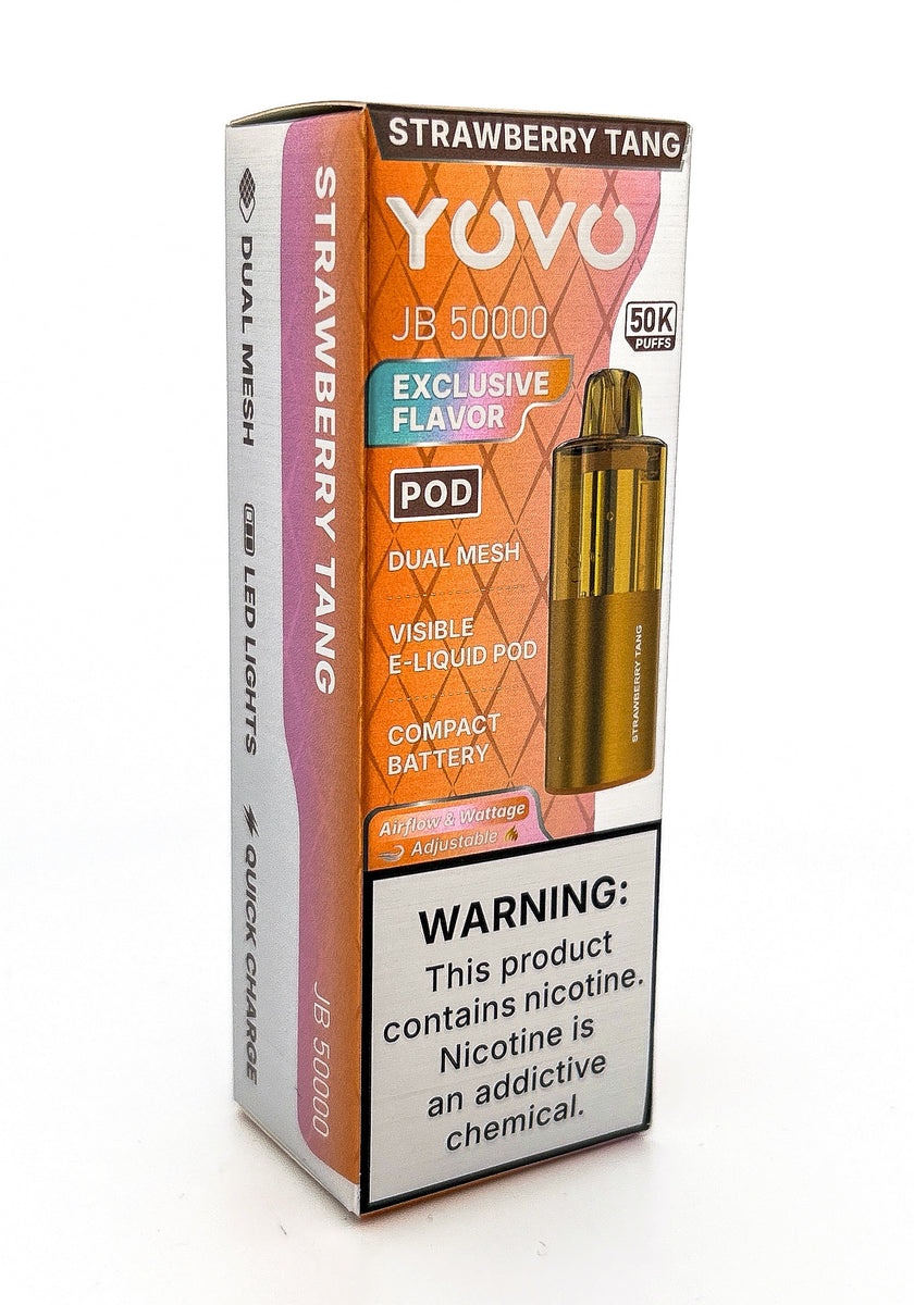 YOVO JB50000 POD DISPOSABLE / STRAWBERRY TANG / 50MG / 15ML / 50K PUFFS