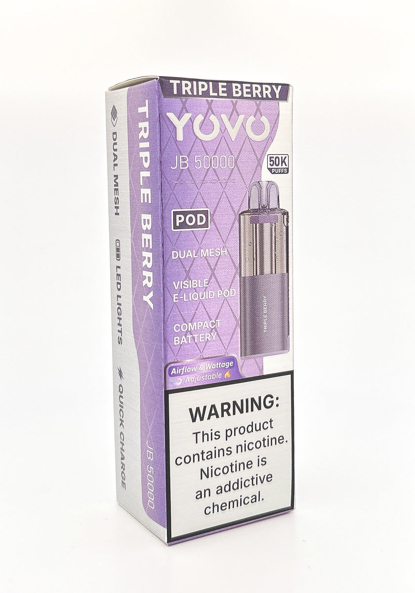 YOVO JB50000 POD DISPOSABLE / TRIPLE BERRY / 50MG / 15ML / 50K PUFF