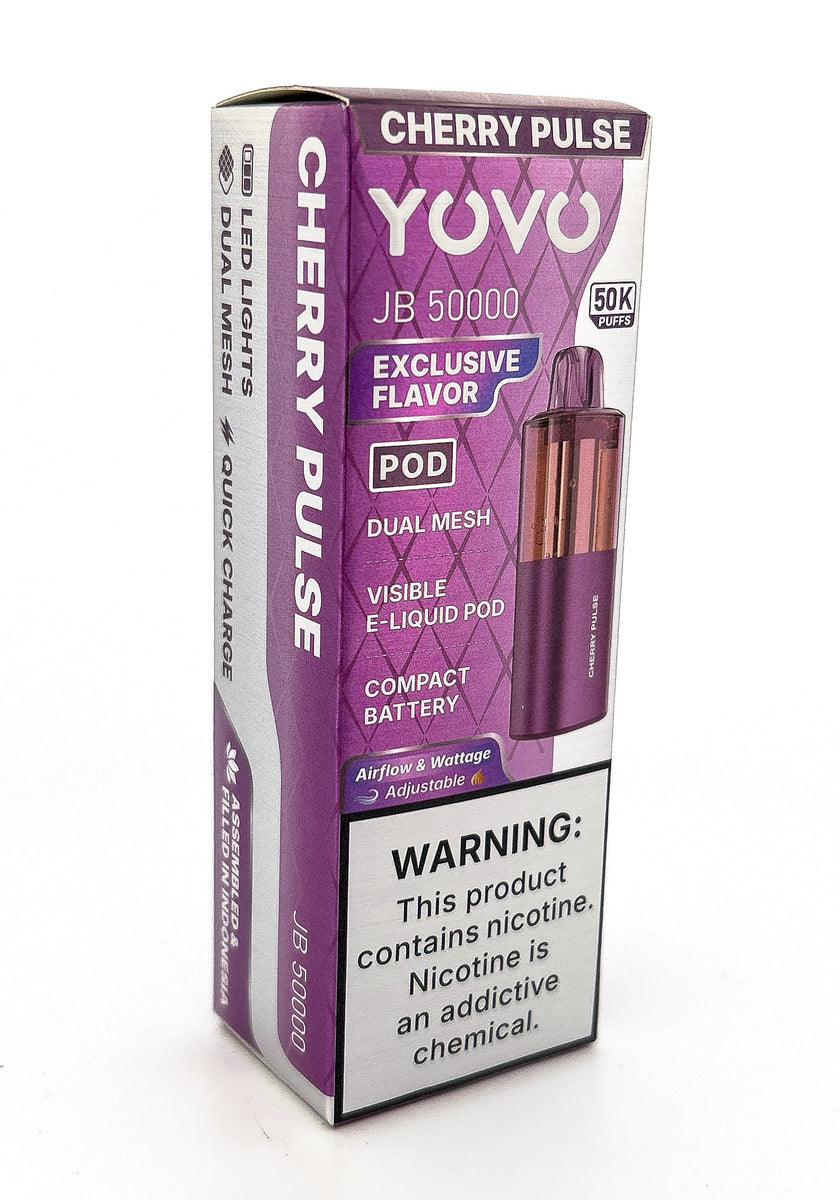 YOVO JB50000 POD DISPOSABLE / CHERRY PULSE / 50MG / 15ML / 50K PUFF