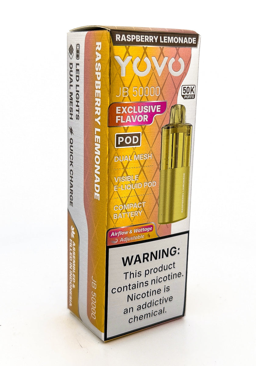 YOVO JB50000 POD DISPOSABLE / RASPBERRY LEMONADE / 50MG / 15ML / 50K PUFF