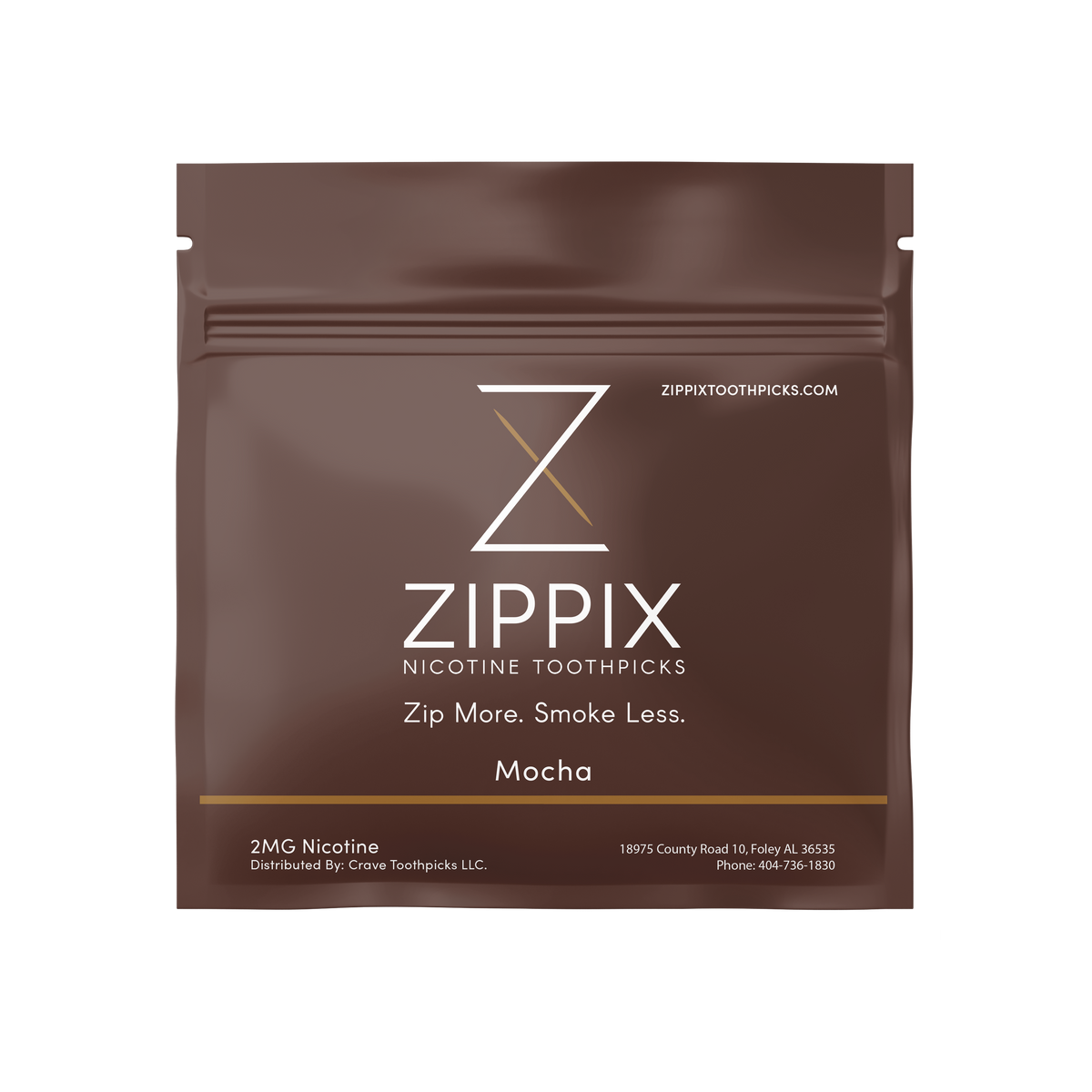 ZIPPIX NICOTINE TOOTHPICKS / MOCHA / 02MG / 20PCS