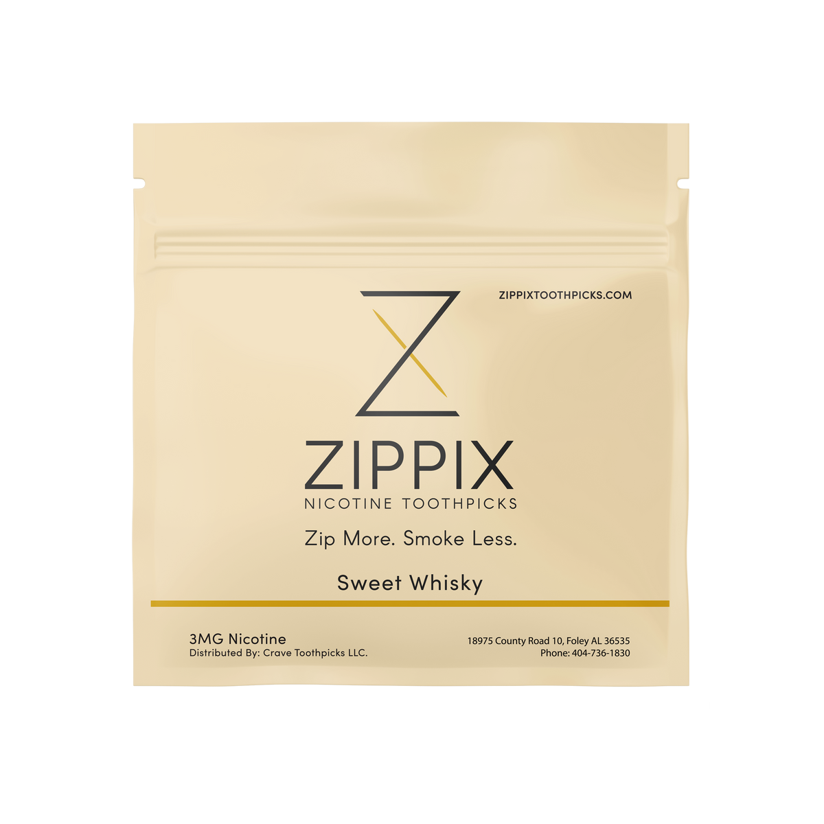 ZIPPIX NICOTINE TOOTHPICKS / SWEET WHISKEY / 03MG / 20PCS