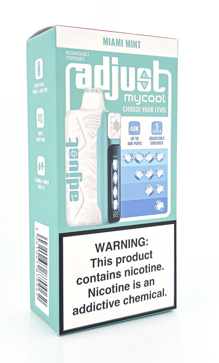 ADJUST MYCOOL DISPOSABLE / MIAMI MINT / 50MG / 20ML / 40K PUFF