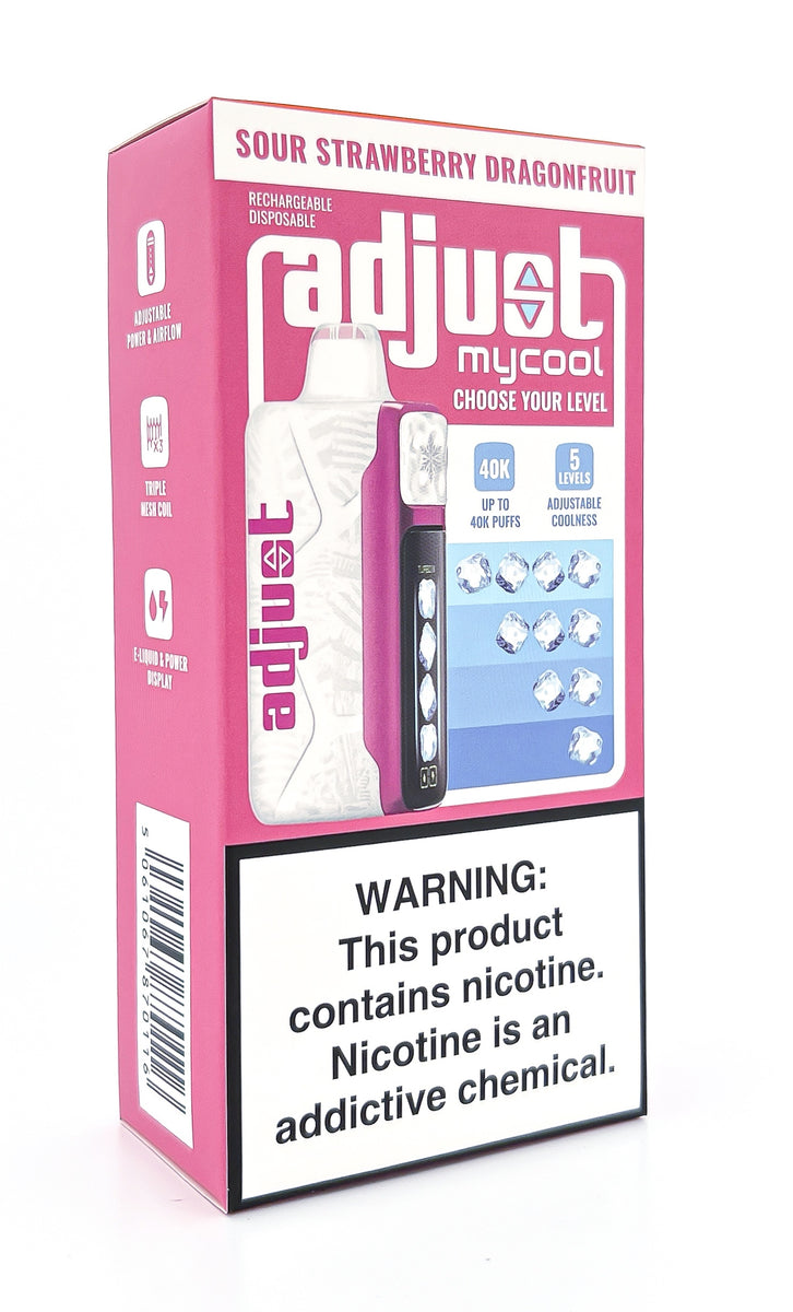 ADJUST MYCOOL DISPOSABLE / SOUR STRAWBERRY DRAGONFRUIT / 50MG / 20ML / 40K PUFF
